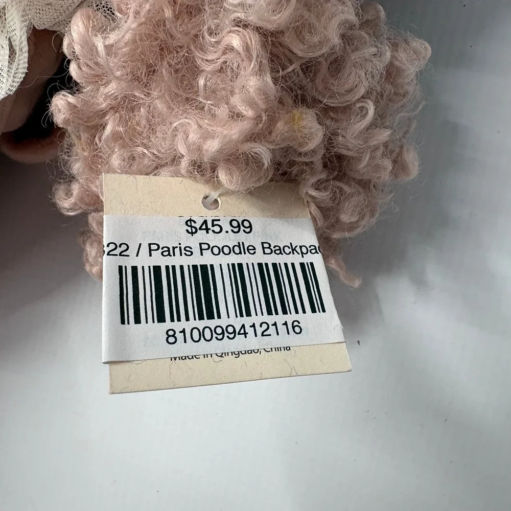 Mon Ami Designs Paris Poodle Plush Backpack Pink Ballerina Tulle Skirt NEW